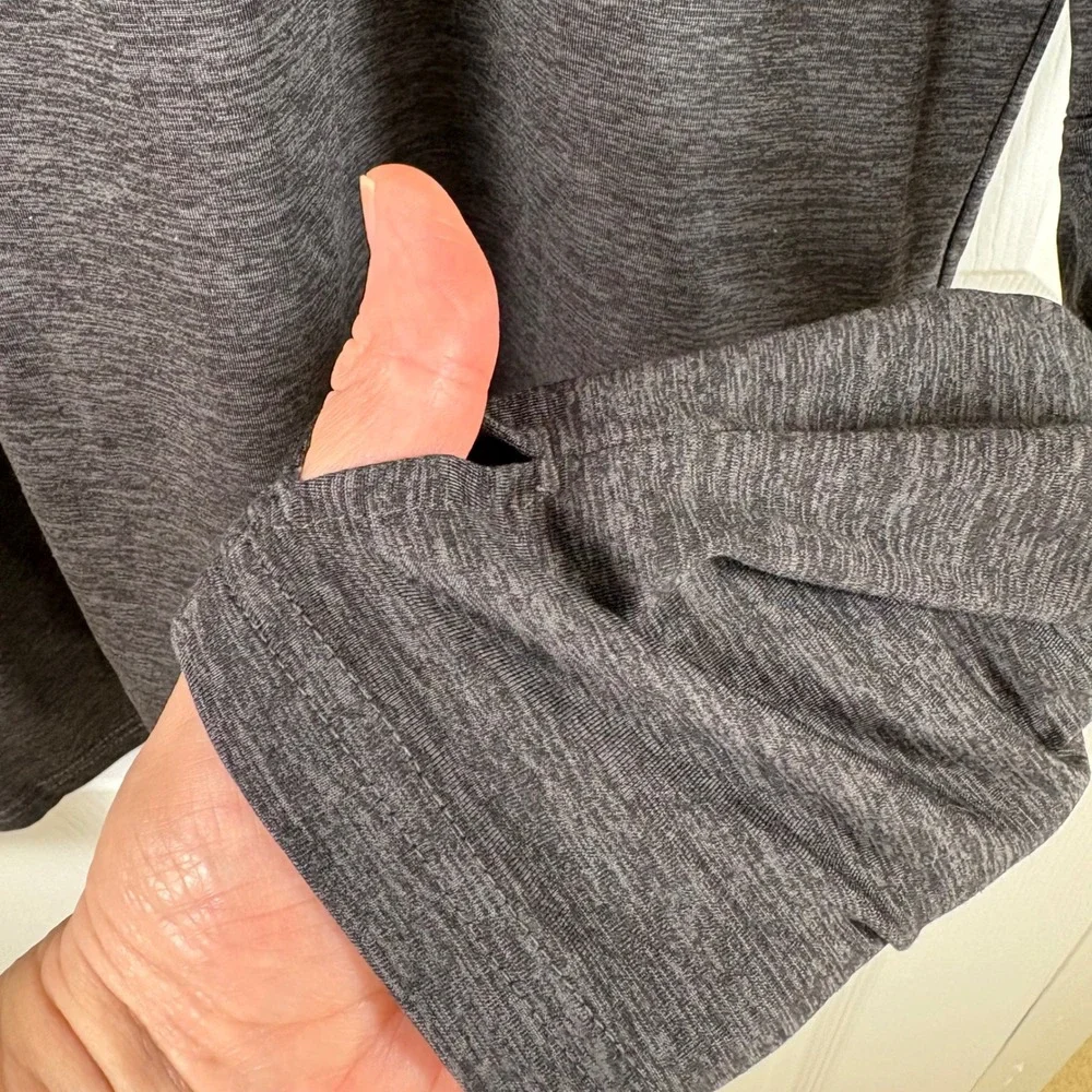 Banana Republic 1/4-Zip Pullover Men's M Gray Fleece-Lined Base Layer‎ Gorpcore